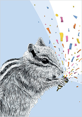 Chipmunk Birthday Card