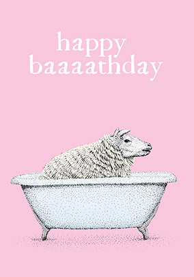 Happy Baaathday Birthday Card