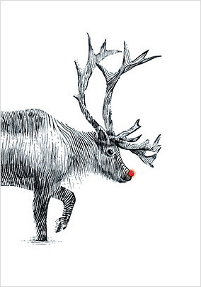 Rudolph Traditional Christmas Card
