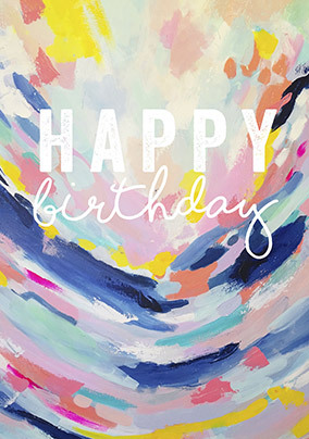 Happy Birthday Paint Card