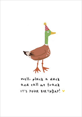 Pluck a Duck Birthday Card