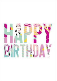 Happy Birthday Pattern Text Card