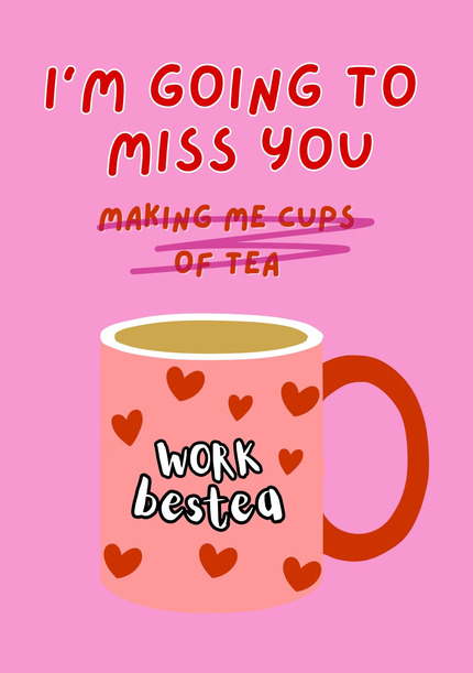 Making Cups Of Tea Leaving Card