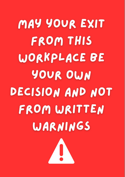 Written Warnings Leaving Card