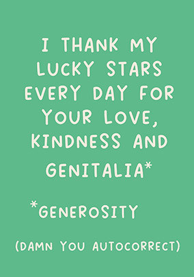Lucky Stars Anniversary Card