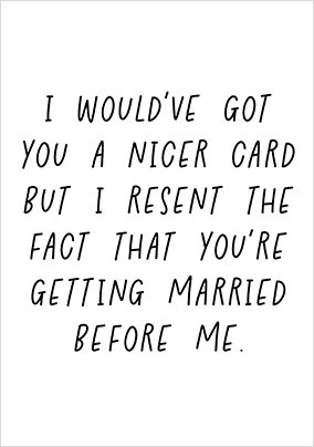 A Nicer Card Engagement Card