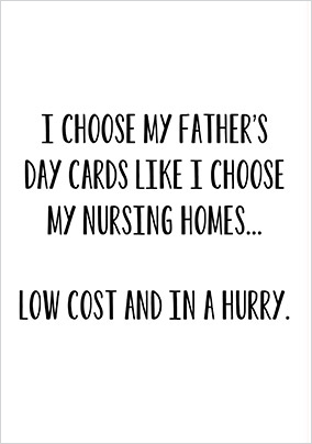 I Choose My Father's Day Card
