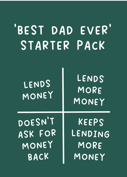 Best Dad Starter Pack Father's Day Card