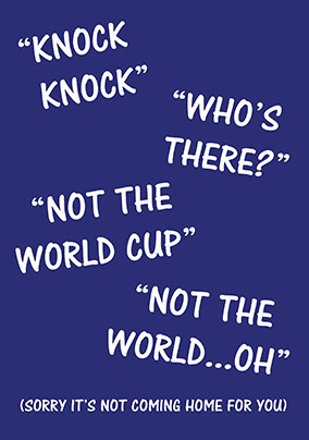 Knock Knock Joke World Cup Card