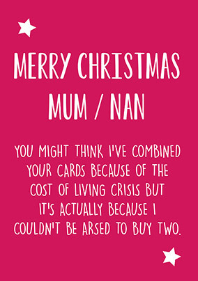 Merry Christmas Mum and Nan Card