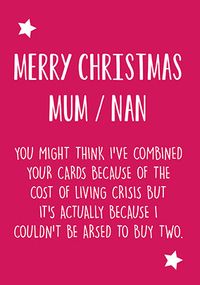 Merry Christmas Mum and Nan Card