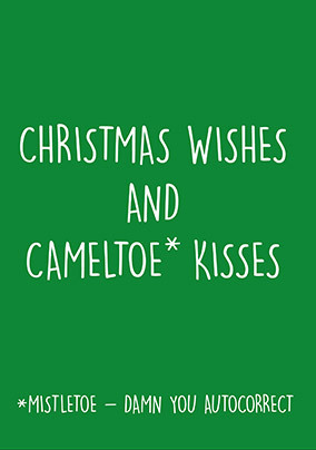 Cameltoe Kisses Christmas Card