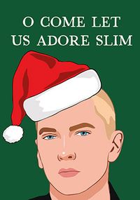 O Come Let Us Adore Spoof Christmas Card