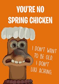 Tap to view Spring Chicken Funny Birthday Card