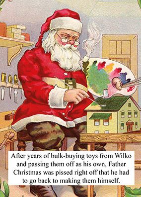 Making Toys Himself Christmas Card