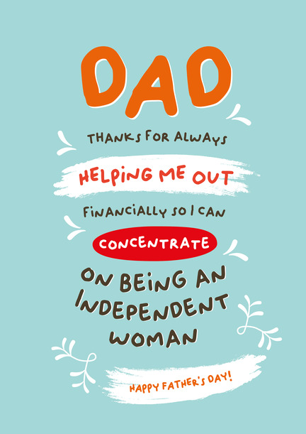 Helping Me Out Father's Day Card