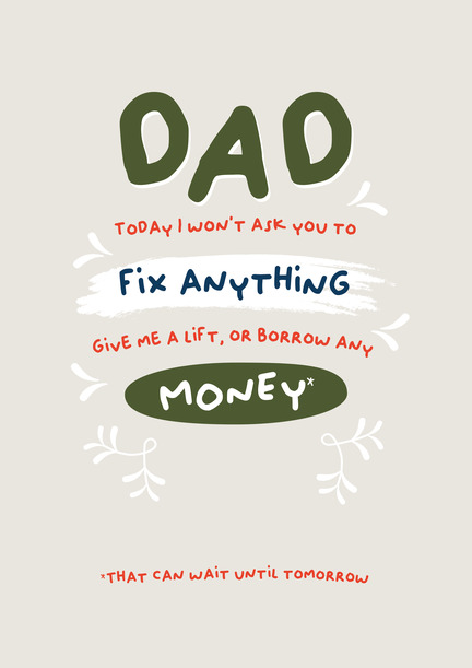 Fix Anything  Father's Day Card