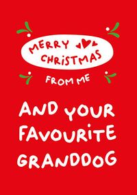 Favourite Granddog Christmas Card