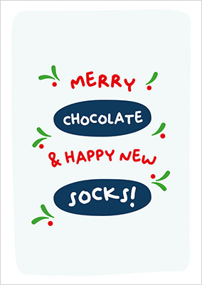 Merry Chocolate Christmas Card