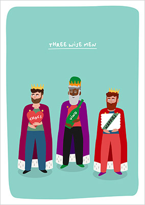 Three Wise Men Christmas Card