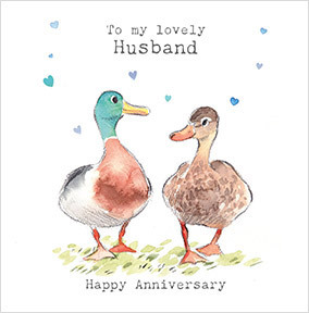 Husband Ducks Anniversary Card