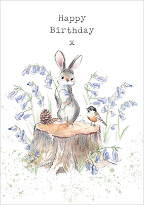 Bunny Forest Birthday Card