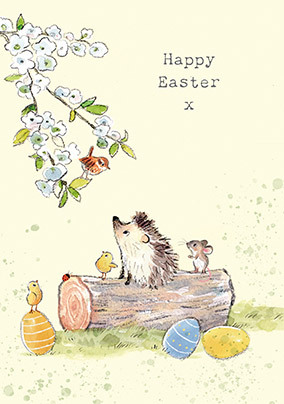 Cute Hedgehog Easter Card