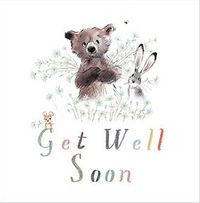 Get Well Soon Bear and Bunny Card