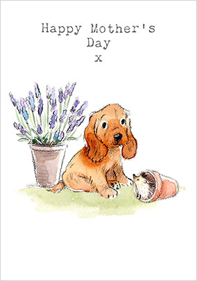 Happy Mother's Day Cute Puppy Card