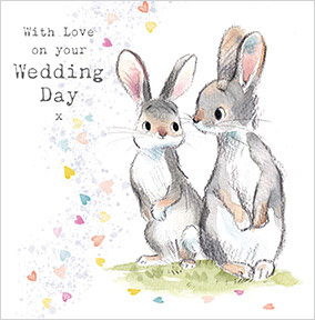 Bunnies on Your Wedding Day Card