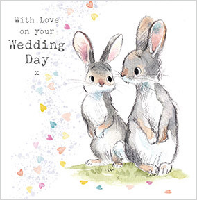 Bunnies on Your Wedding Day Card
