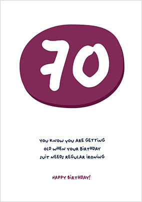 70th Birthday Funny Milestones Cards