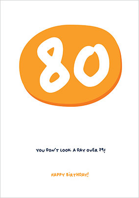 80th Birthday Funny Milestones Card
