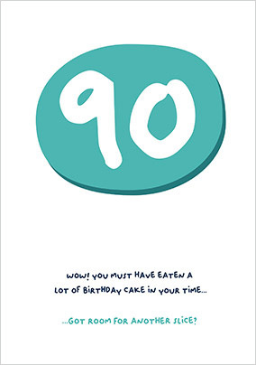 90th Birthday Funny Milestones Card