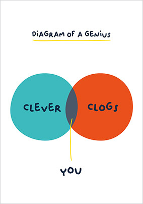 Diagram Of A Genius Graduation Card
