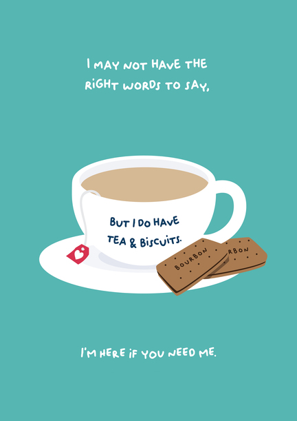 Tea and Biscuits Thinking of You Card