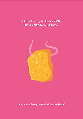 Remind Me of a Chicken Nugget Valentine Card