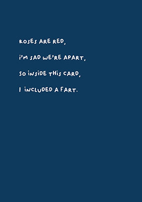 So Sad We're Apart Funny Card