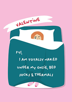Totally Naked Valentine Card