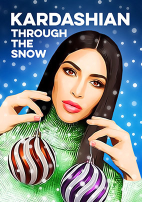 Through the Snow Spoof Christmas Card