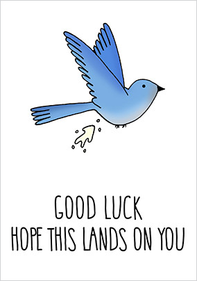 Hope This Lands On You Good Luck Card