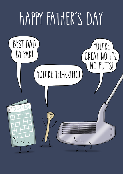 Best Dad Father's Day Golf Card