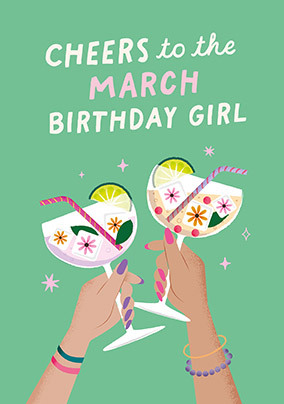 Cheers March Birthday Card