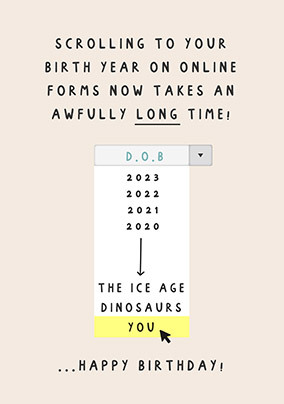 Scrolling Birthday Card