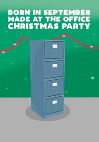 Tap to view Made At The Office Christmas Party Birthday Card