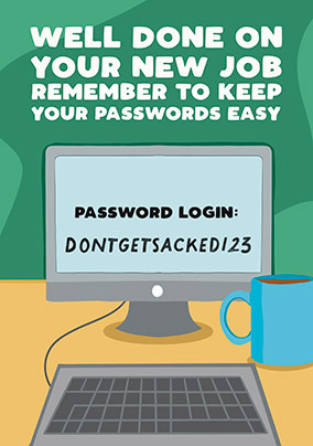 Easy Passwords New Job Card