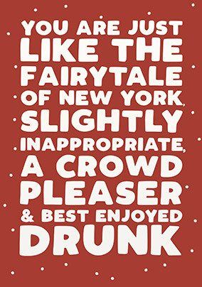 Fairytale of New York Funny Christmas Card