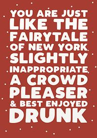 Tap to view Fairytale of New York Funny Christmas Card