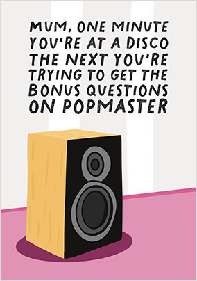 Popmaster Birthday Card