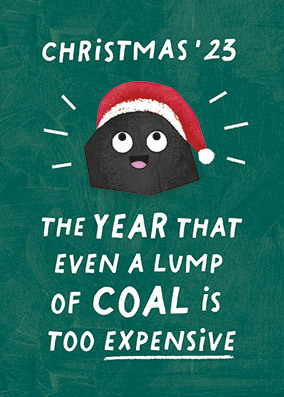Coal too Expensive Christmas Card